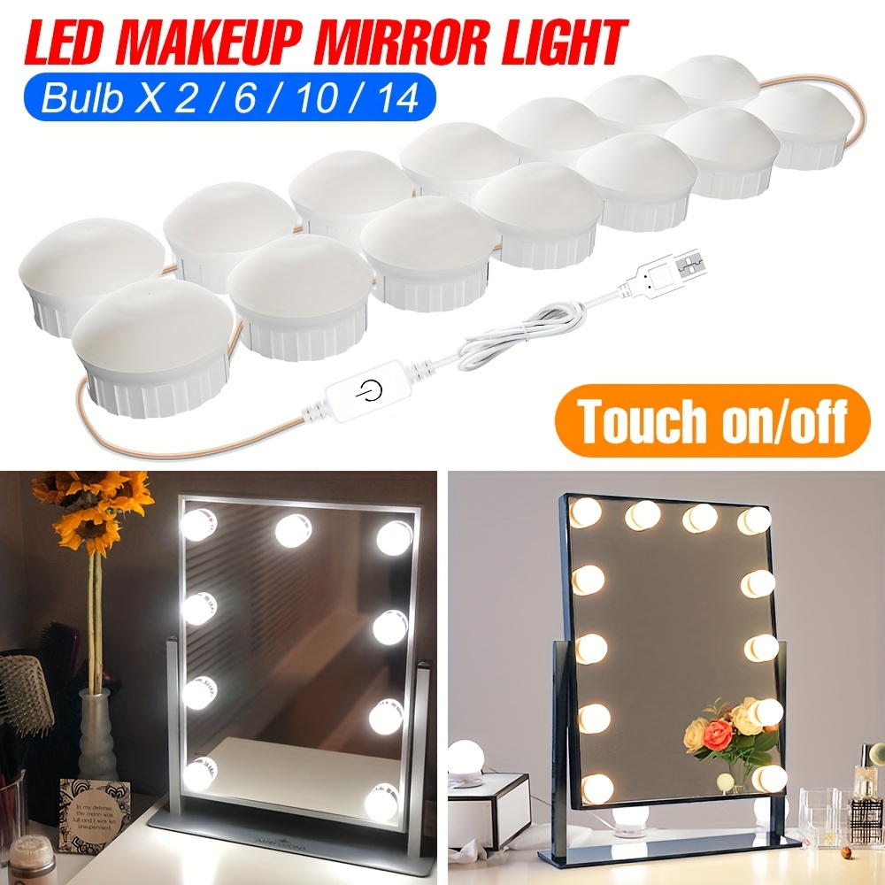 Vanity Lamp Led Vanity Mirror Lights, 3-color Make Up Light For