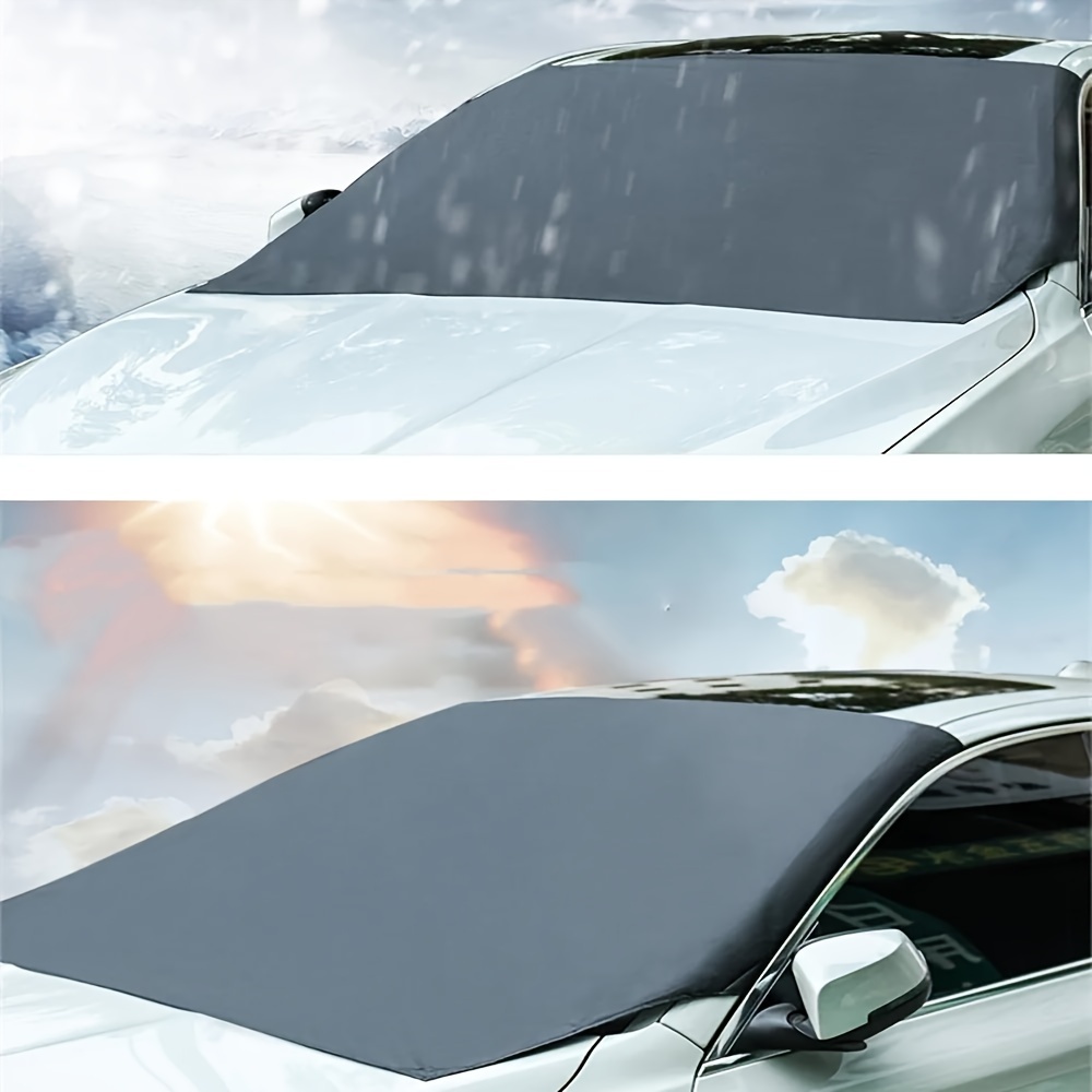 1pc Anti-sun Anti-icing Front Windscreen Cover Car Sun Block Shade  Waterproof Reflection Cover For Sedan Universal Car Windshield Snow Cover