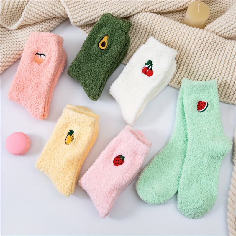 Women's Heart Pattern Fuzzy Socks Cute Funny Colorful Plush - Temu