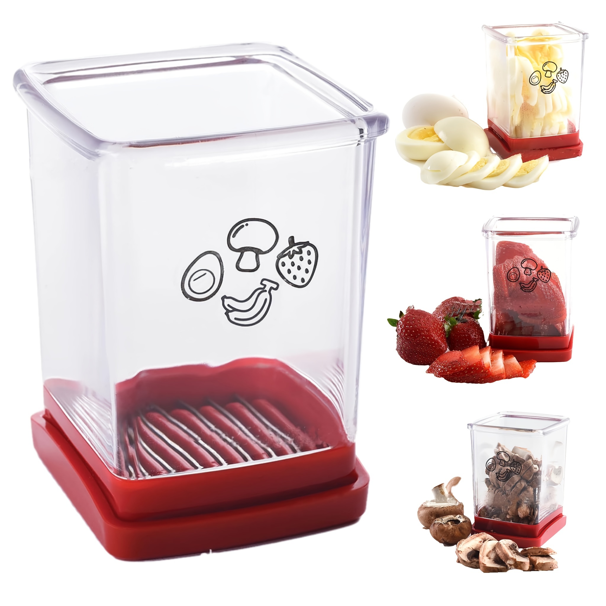Healthy Freek Mini Slicer, Mini Slicer, Fruit Slicer Cup, Cup Cutter For  Fruits, Strawberry Slicer Kitchen Gadget, Stainless Steel Mini Fruit Slicer