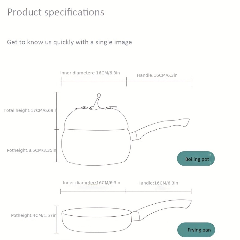 Cooking Pots Dimensions & Drawings