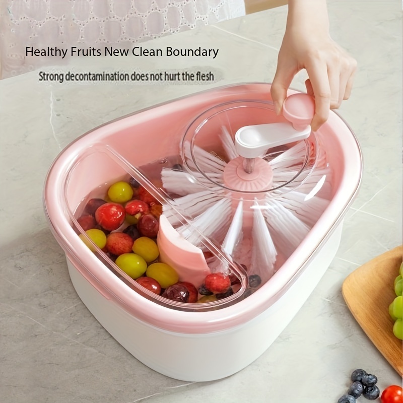 Electric Salad Spinner Automatic Large Capacity Draining System for Fruit