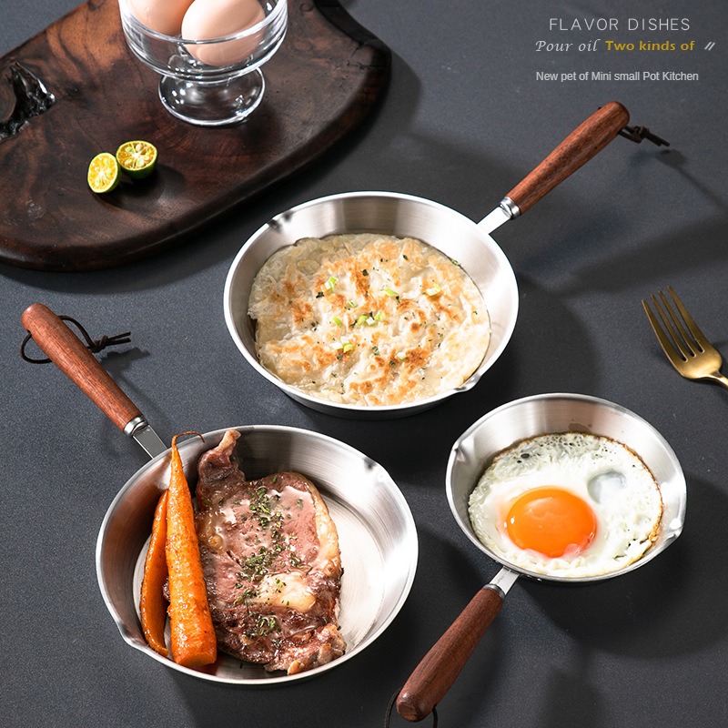 Cast Iron Household Egg Frying Pan Small Oil Pan Poached Egg Pot Mini Egg  Dumplings Non-Stick Pan Frying Pan - AliExpress