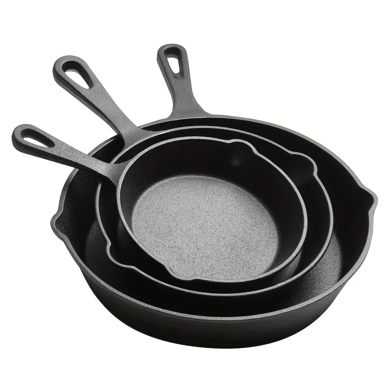 Cast Iron Skillet Set Best Heavy duty Professional - Temu