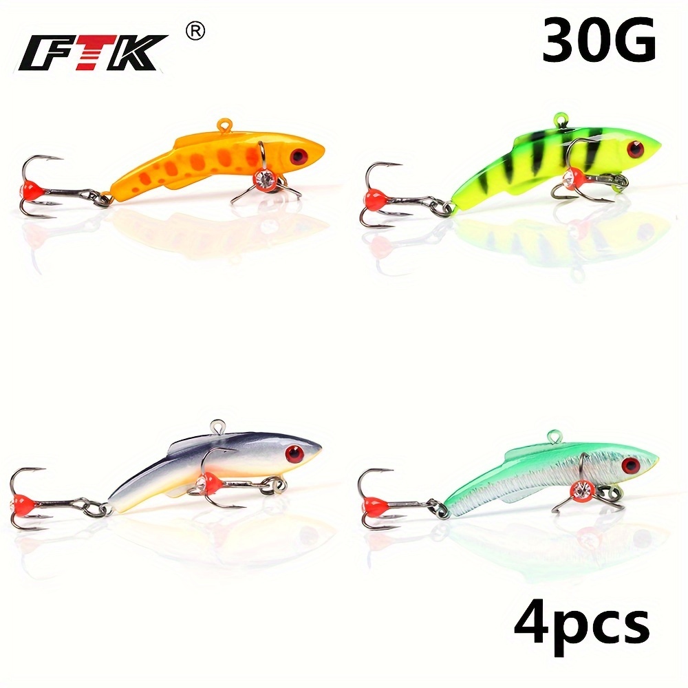 4pcs Bionic Ice Fishing Lure With Double Willow Blades, Balance Fishing  Lure For Carp Perch