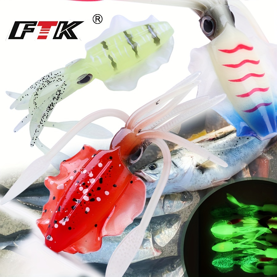 COD 5PCS Squid Jig Fishing Wood Shrimp Lure Squid Cuttlefish Jigs