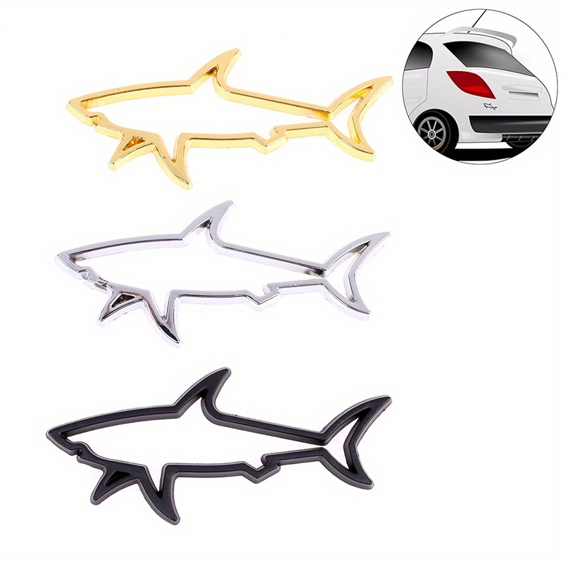 Universal Metall Auto Styling Aufkleber Hohl Fisch Shark Emblem