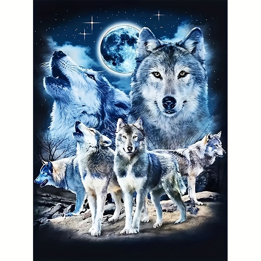 Grey Wolf Diamond Painting  Full Drill – Diamondpaintingpro