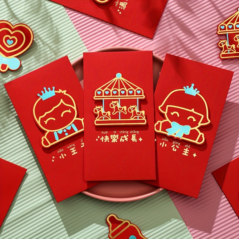 6Pcs Cute Dragon Year Hongbao Red Envelopes For 2024 New Year Spring  Festival Red Packet Lucky Money Packets Cartoon Gift Bag - AliExpress