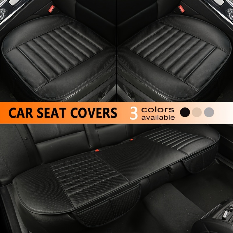 Autositzbezug grau & schwarz Stoff Material 9-teiliges Set vorne
