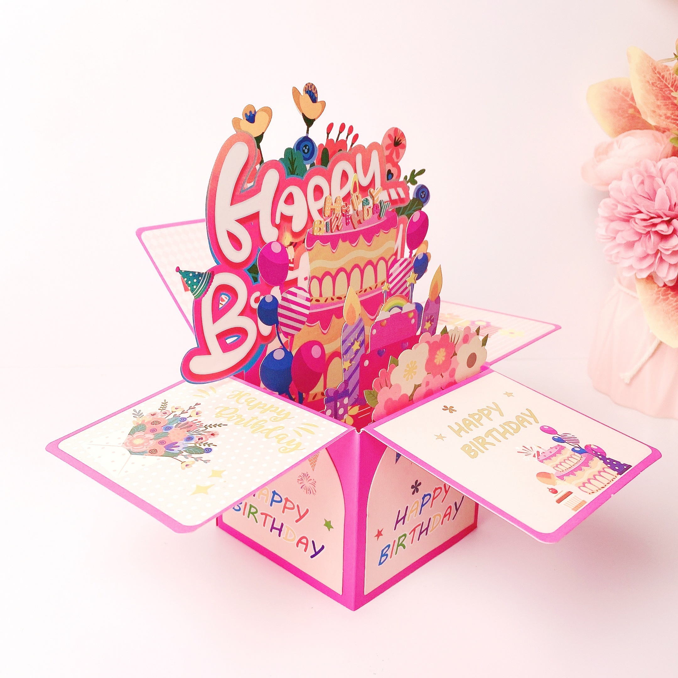 Carte Anniversaire 40 Ans Cartes D'anniversaire Pop-up Carte de Voeux 3d  Avec Enveloppe Cadeau pour Femmes Hommes Filles Amis Mères (A 40) :  : Fournitures de bureau