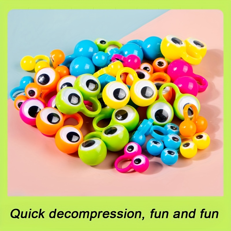 300 pcs Googly Eye Finger Puppet Wiggle Eyeballs Toy Googly Eye Rings