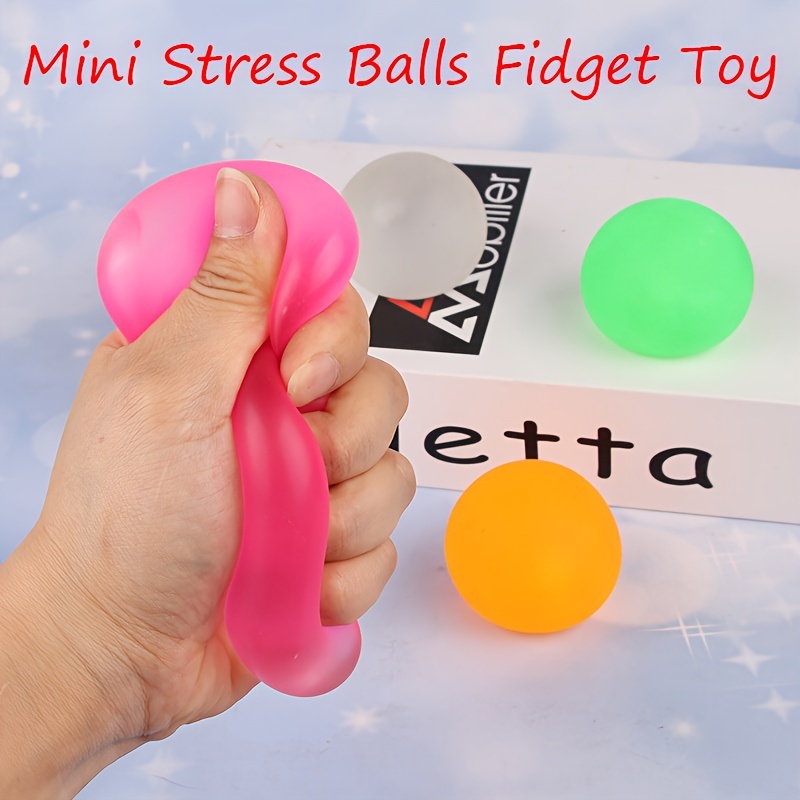 Paquete de 24 bolas antiestrés de aumento lento, bola elástica para aliviar  la ansiedad y el estrés, pelota sensorial para terapia de manos, juguete