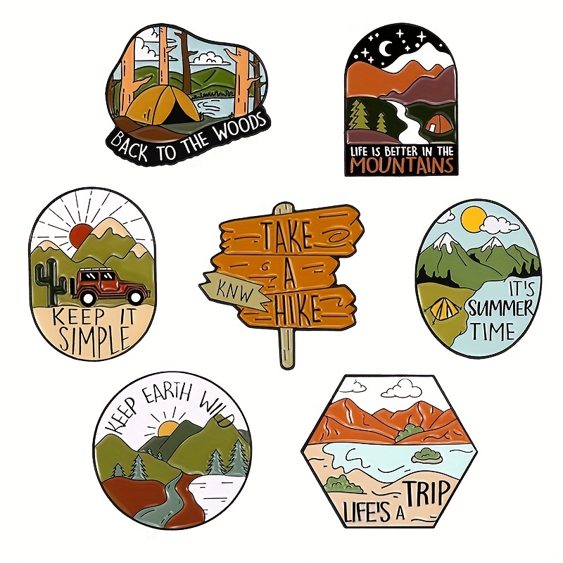 Go Camping Embroidery Patches - Diy Clothes Stickers For Fabric