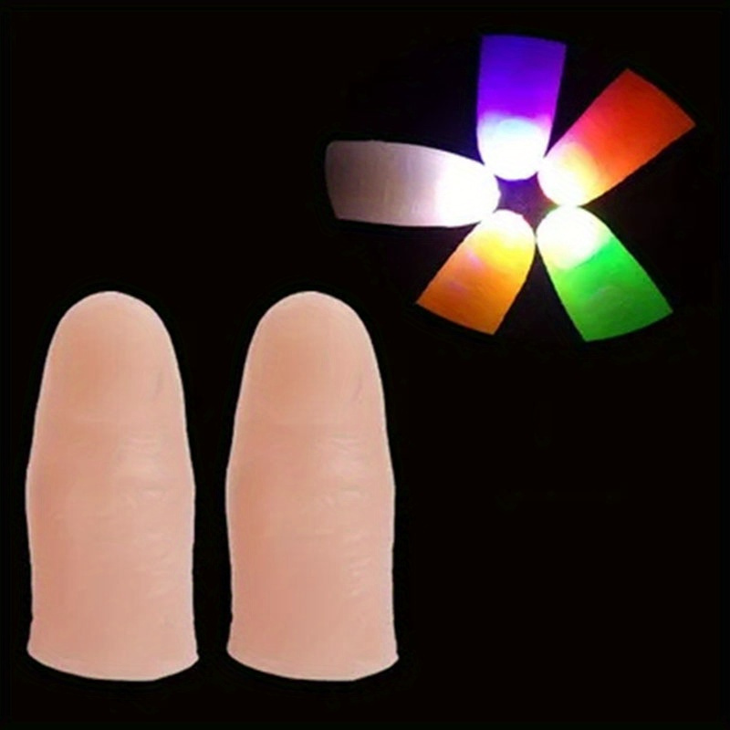 Led Finger Light Rings Glow Magic Finger Flashing Close Up Finger Trick