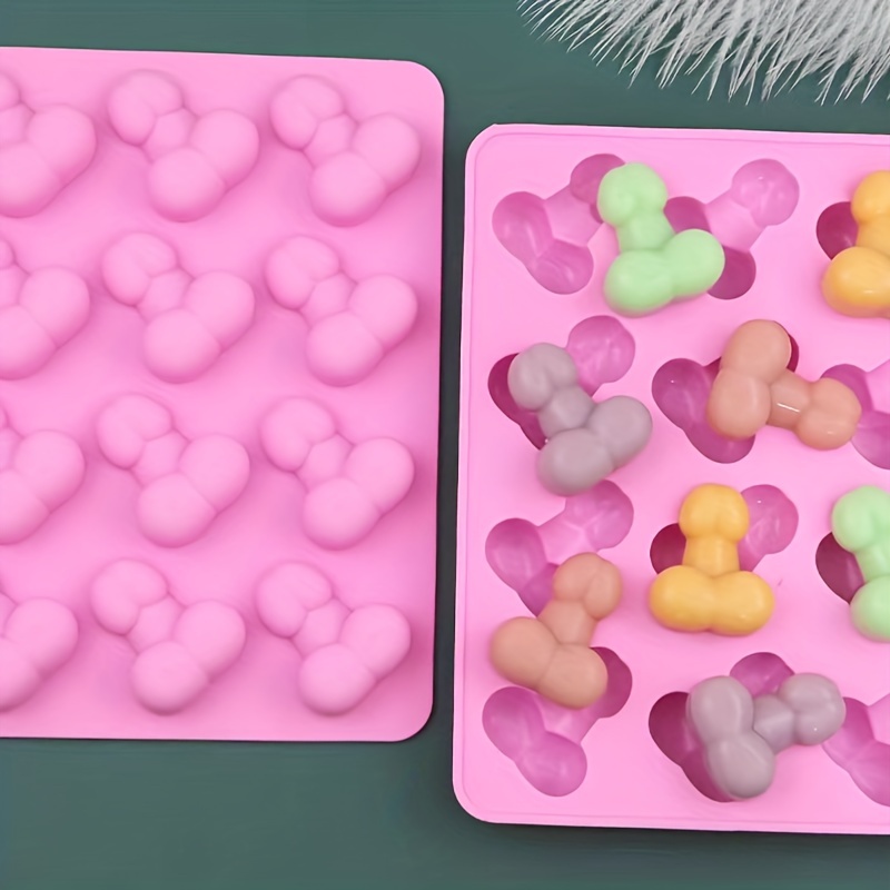 3D Sexy Penis Cake Mold Dick Ice Cube Tray Silicone Soap Candle Moulds  Sugar Mould Mini Cream Forms Craft Tools Chocolate Tool