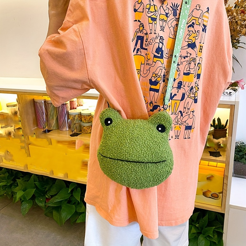 New Cartoon Kawaii Small Frog Plush Doll Small Backpack Creative
