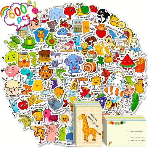 800 Pcs Teacher Reward Stickers for Students Summer Funny Stickers for Kids  Motivational Class Rewards Cute Incentive Stickers Inspiration Positive