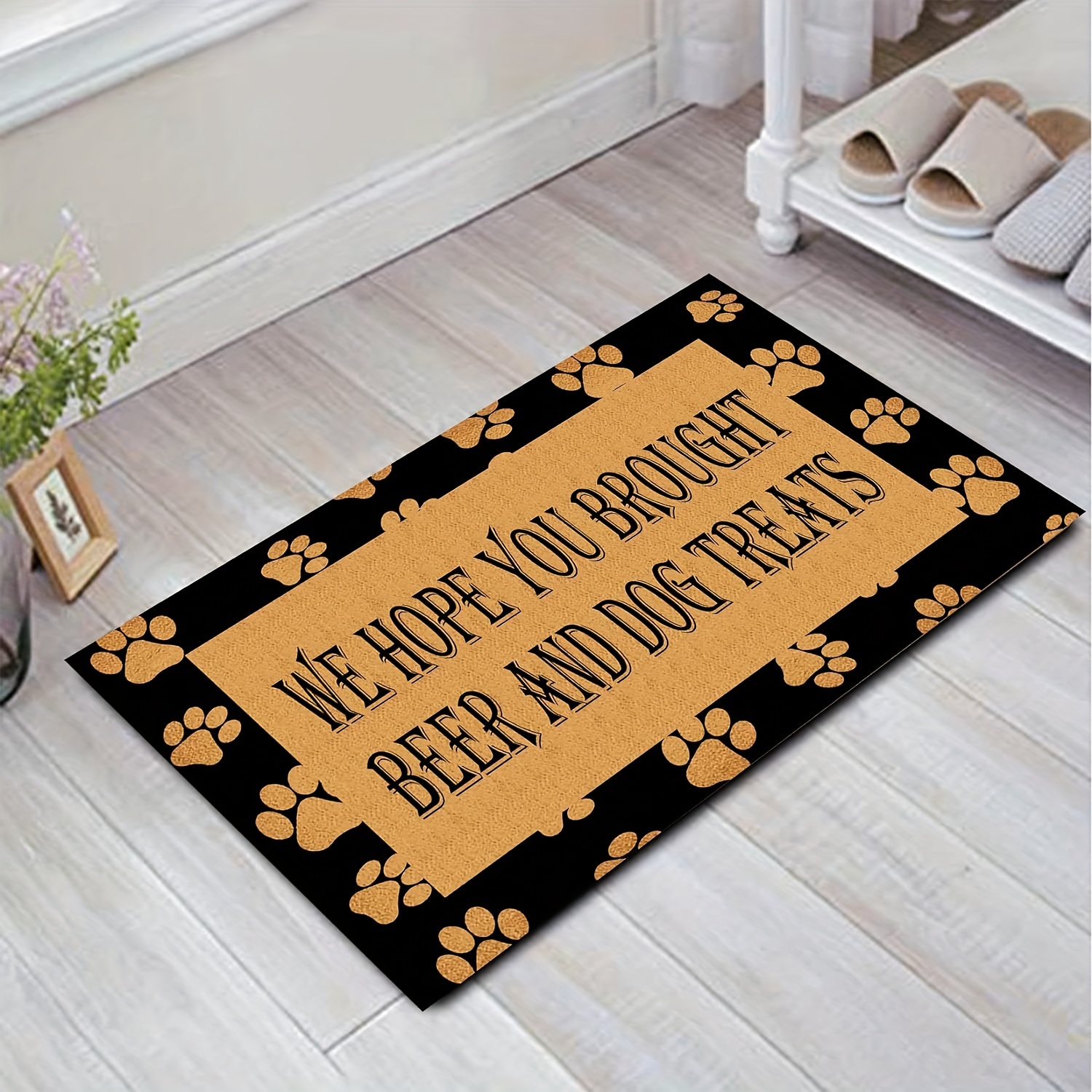 Welcome To The Dog Home - Funny Personalized Dog Decorative Mat