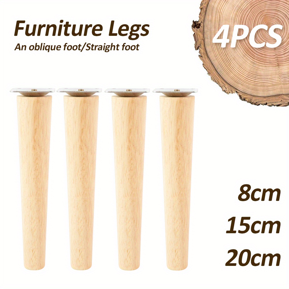 4 Pcs Patas para Muebles Regulables 20cm Pata para Mesa Pata DIY para  Mesilla Gabinete Tornillos