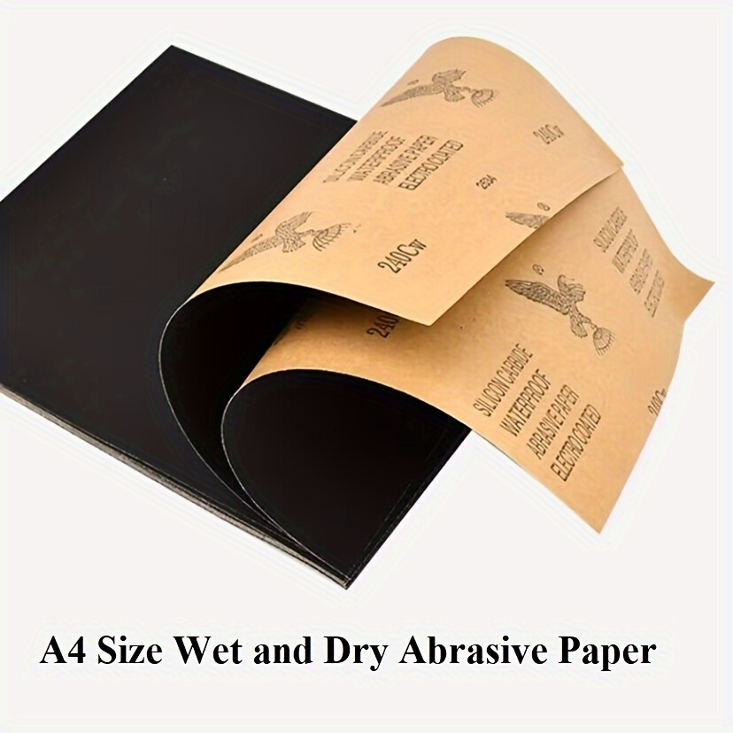 Papier de Verre, 120 à 3000 Grain Papier a Poncer eau/sec Carrosserie,  Bois, Métal, 9 x 3.6 Papier Abrasif (84pcs) 