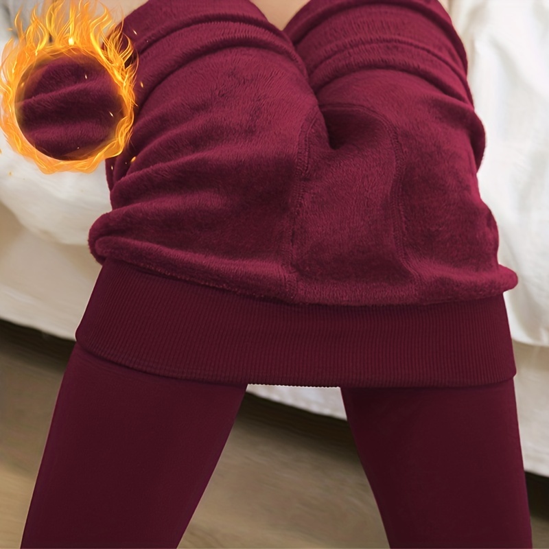Comfy Leggings Pantyhose Warm Fuzzy High Waist Slim Fit - Temu Canada