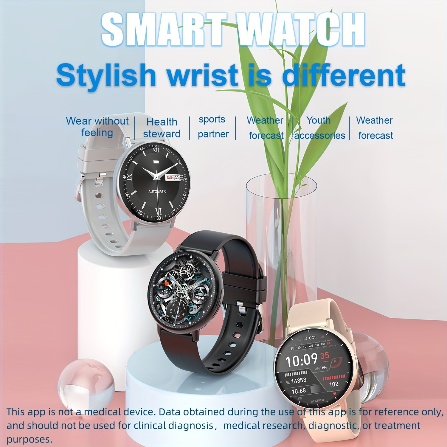 2023 New Smart Watch Low power Fashion Female Full circle - Temu