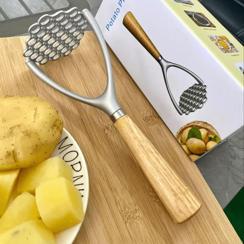 Machil de papa acero inoxidable mango sin deslizamiento triturador de  vegetales frijoles alimentos para bebés puré de papas para puré de puré de  puré de puré de puré de puré gris Ricer