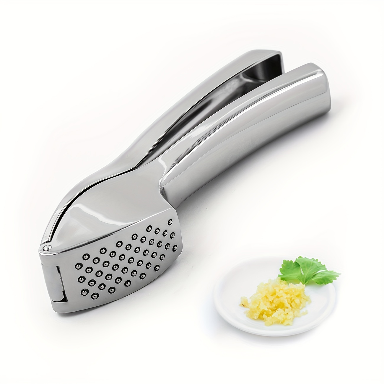 Stainless Steel Garlic Press Easy To Use And Clean Perfect - Temu