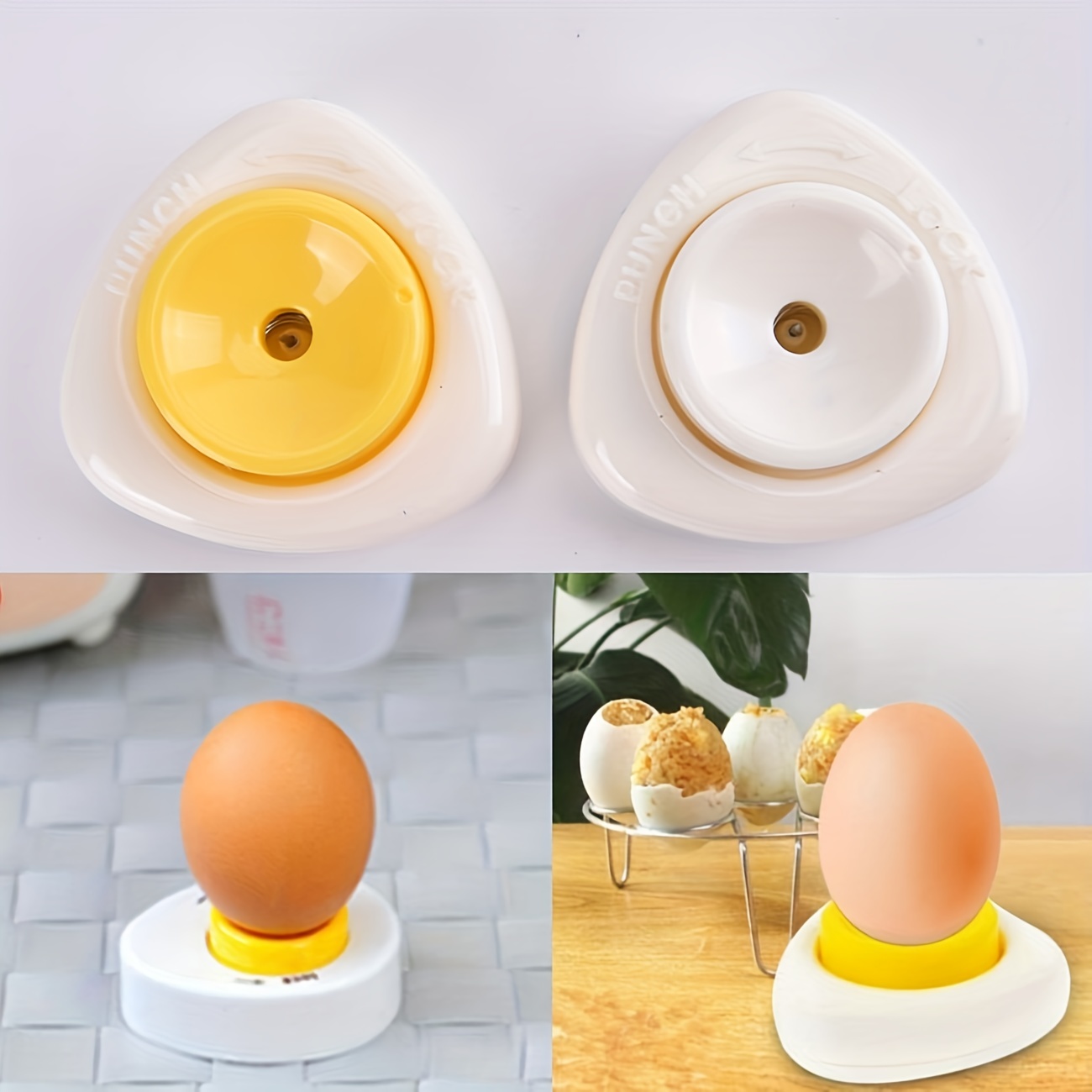 Egg Piercer for Raw Eggs, with Magnetic Base and Safety Lock, Hard Boiled  Egg Peeler, Egg Pricker to Get a Good Hard Boiled Egg - AliExpress