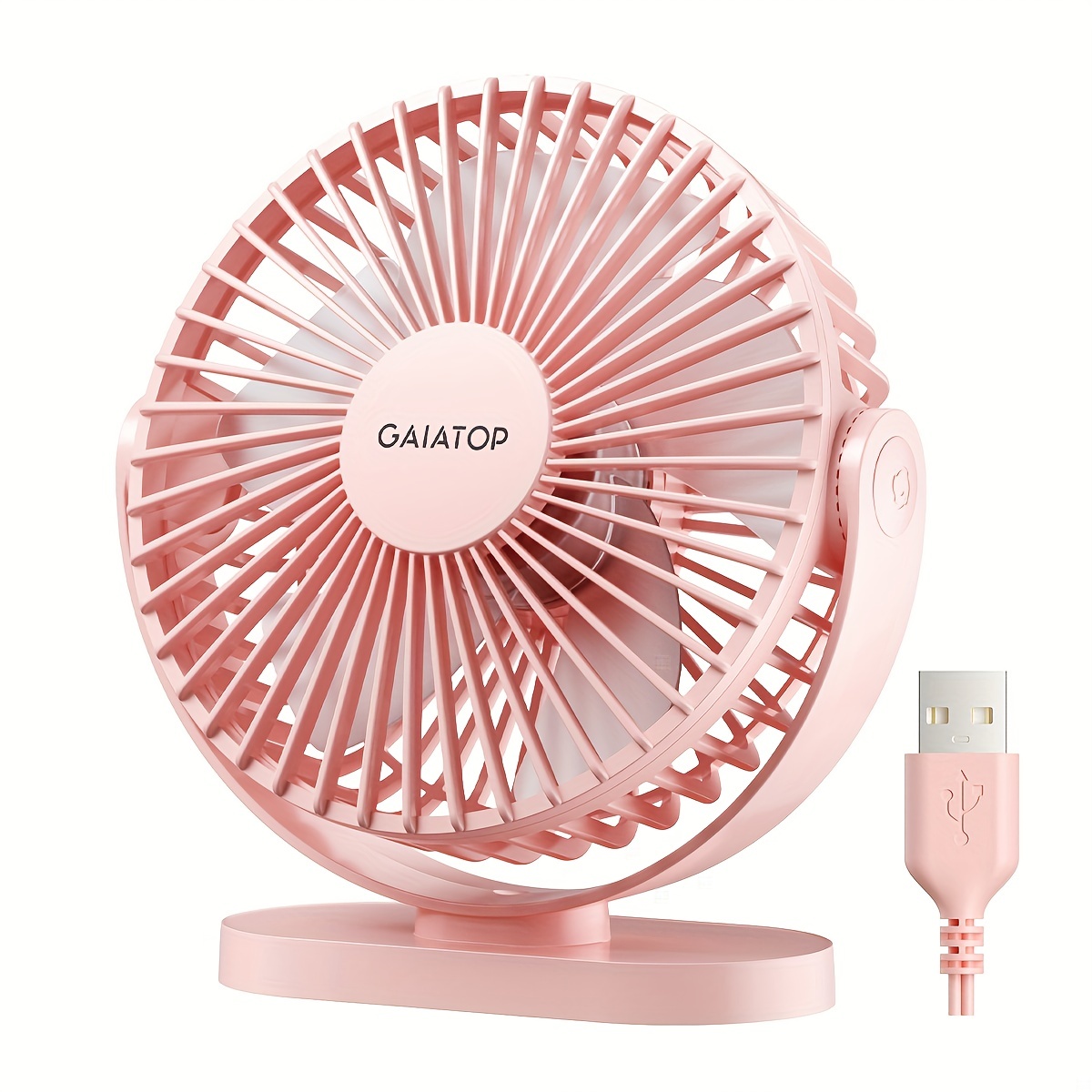  Mini Oscillating Desk Fan Small USB Fan Quiet Personal Table Fan  ual Adjustable Angle Desktop Air Circulate Fan with 4 Speed Portable Oscillation  Fan for Bedroom Outdoor Travel Camping : Home