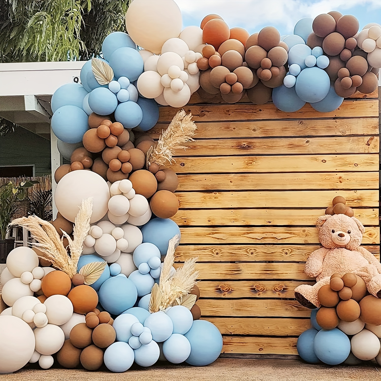 Decoraciones de baby shower para niño, kit de arco de globos azul marino de  diferentes tamaños, 4 cajas con letras para baby shower, decoraciones de