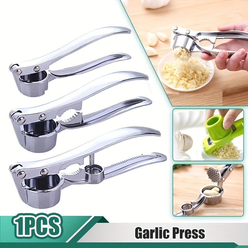 1pc Stainless Steel Garlic Press Mincer Crusher Squeezer & Slicer With  Silicone Tube Roller-kitchen Garlic Masher Grinder Chopper