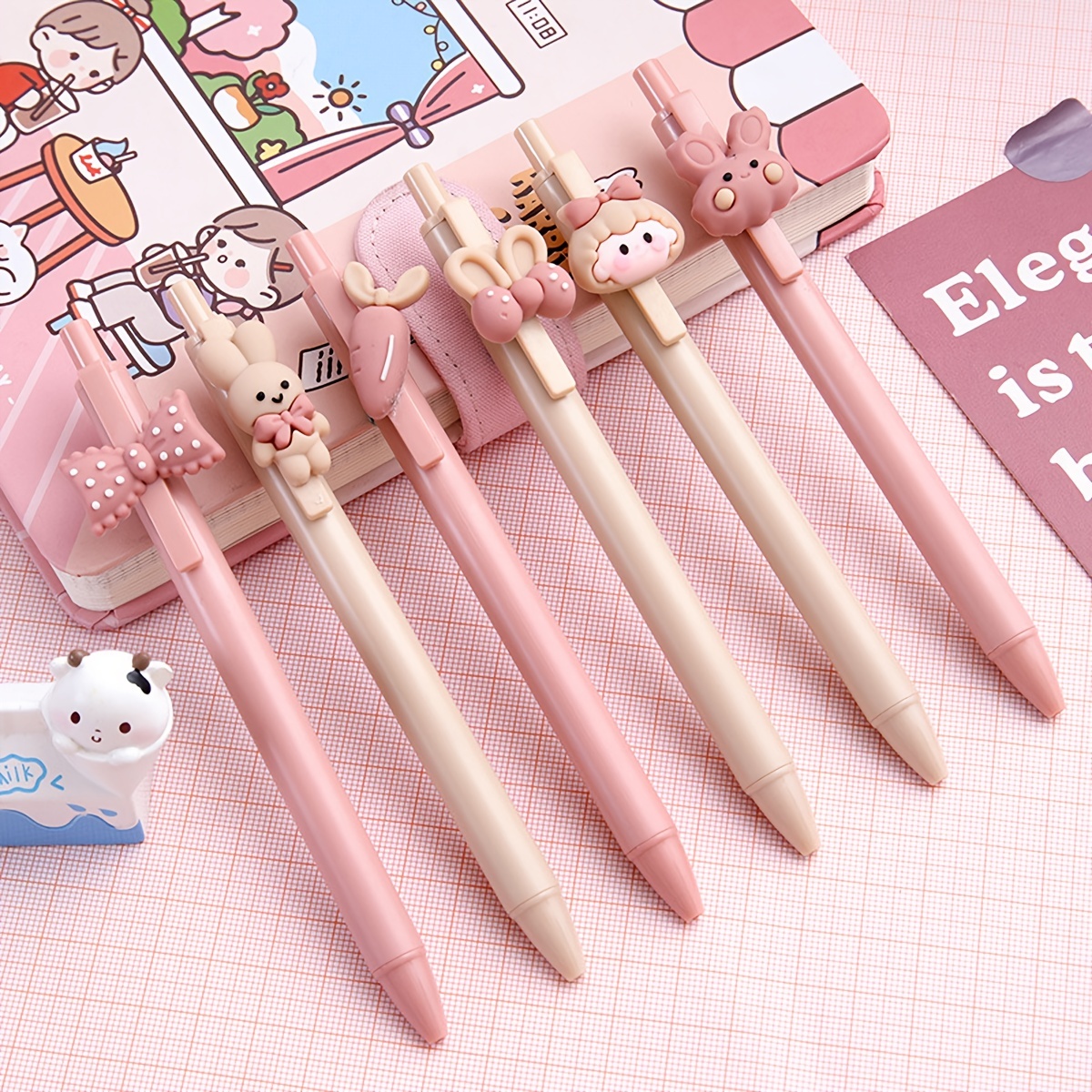 Colorful Cute Pen Milky Cow Pens Extra fine Ballpoint Pen - Temu