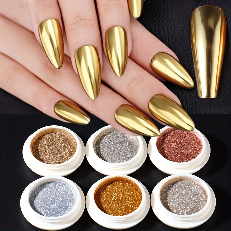  SUPWEE Gold Liquid Chrome Nail Powder for Nails 10ML Mermaid  Aurora Metallic Nail Polish Chameleon Mirror Effect Iridescent Pigment Nail  Art Manicure DIY at Home : Beauty & Personal Care