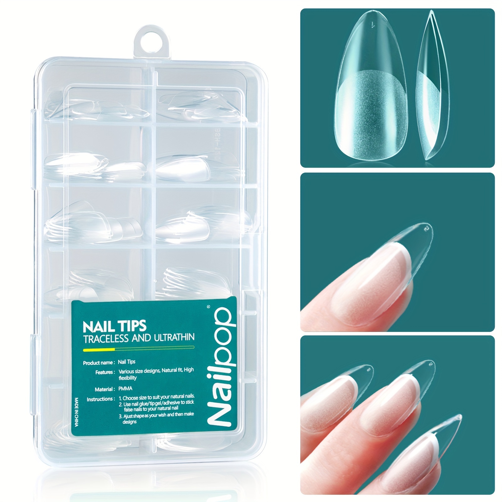 120pcs Xs Short False Nails Tips For Nail Extension Gel X Capsule Press On  Nails Square Oval Almond Artificial Fake Nail Tips
