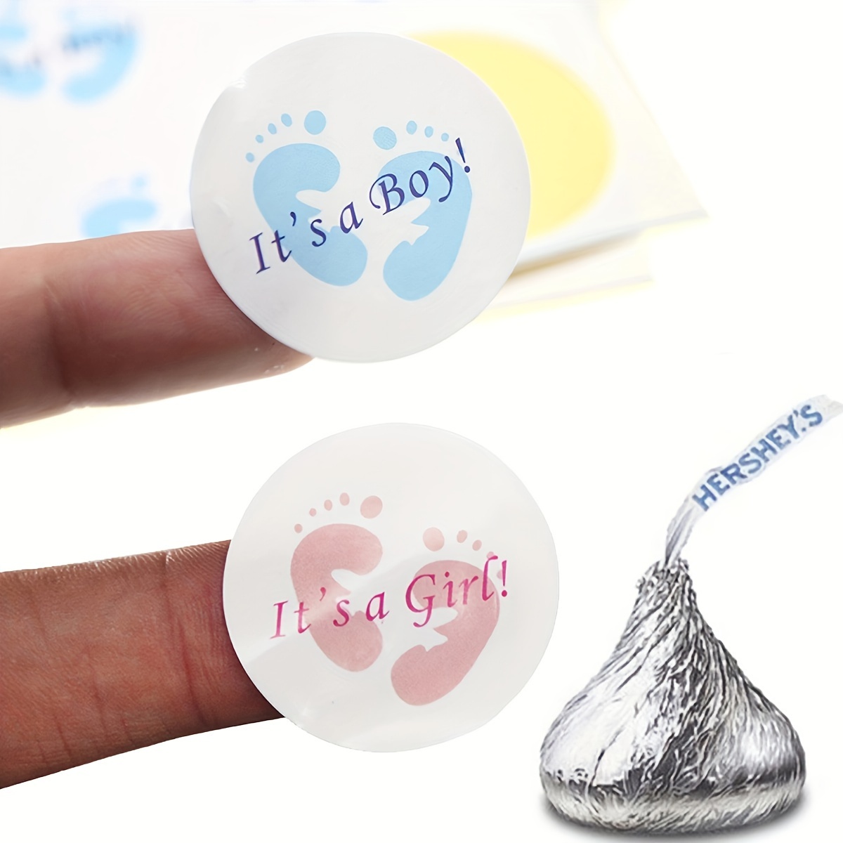 Shop for Baby Shower Gender Reveal Stickers 24pcs Team Boy Girl Stickers  online