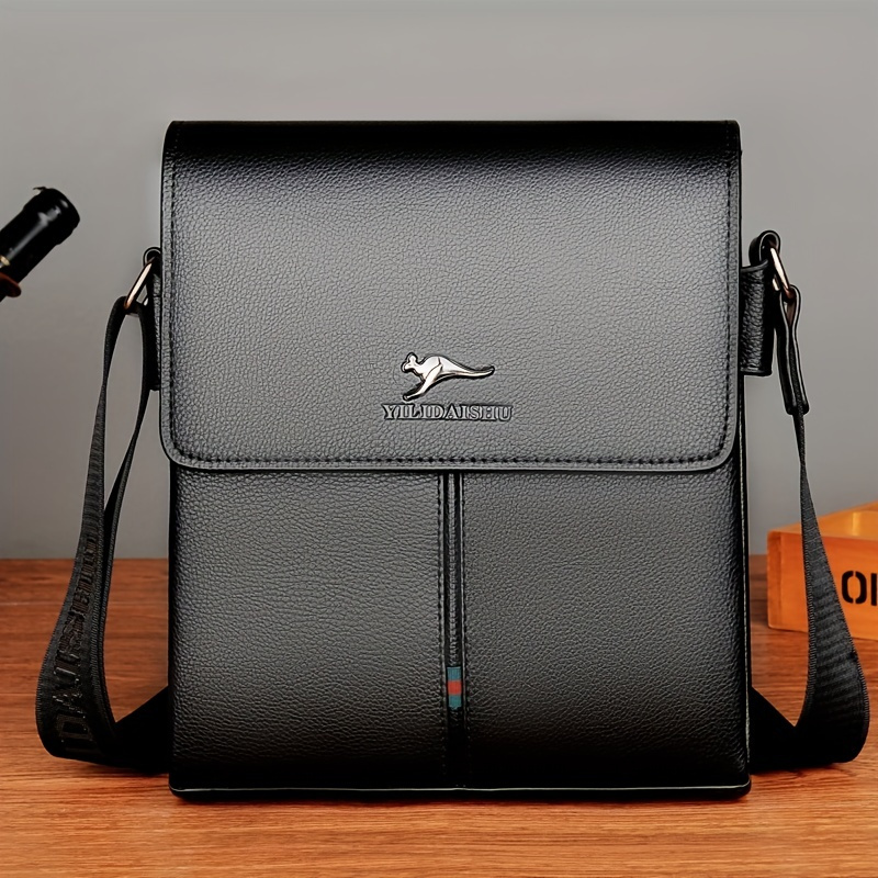 Luxury Kangaroo Brand Men Shoulder Bag Vintage Messenger Bag Leather Men  Handbag Business PU Leather Crossbody Bags For Men