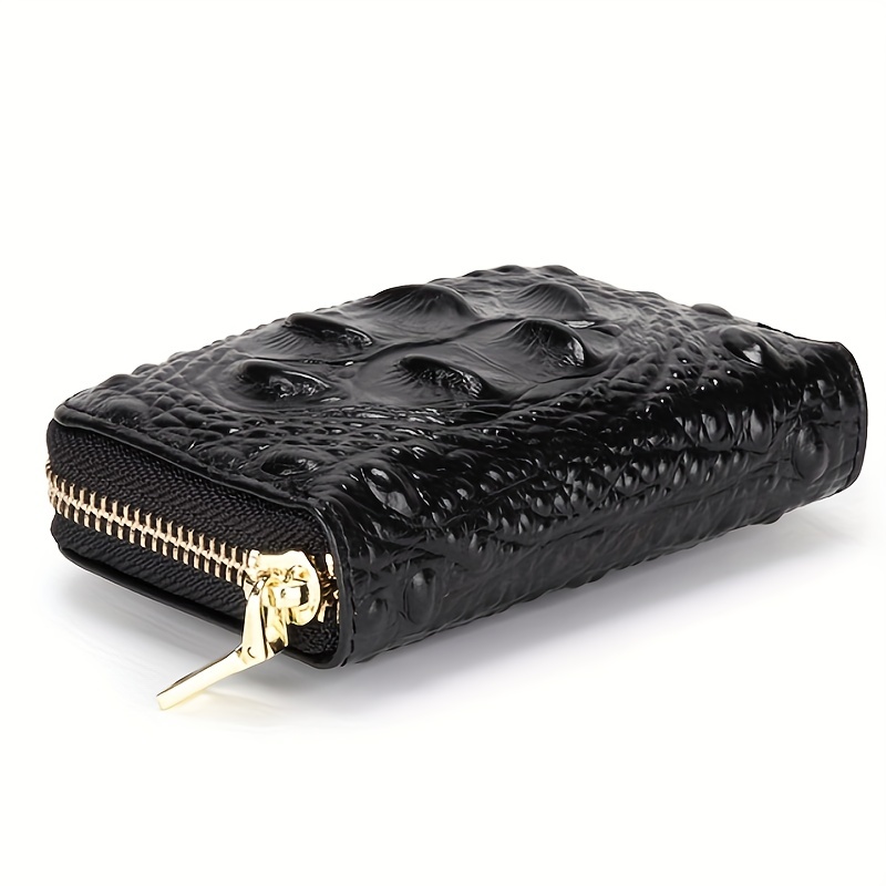 Croc Leather Card Wallet Mens Card Wallet Croc Style Slim 