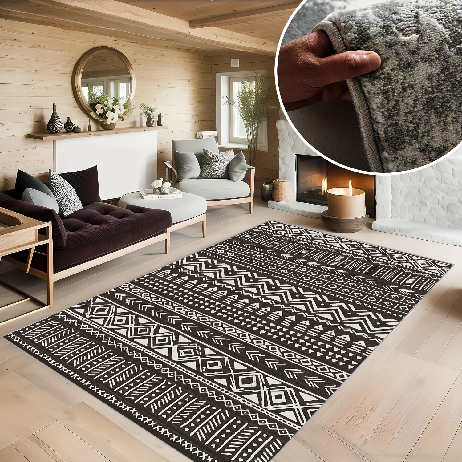 Geometric Modern Living Room Rug – Living and Home