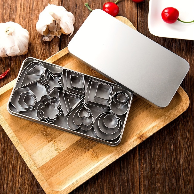 Mini Cookie Cutters Set With Box Qtoikce Small Stainless - Temu