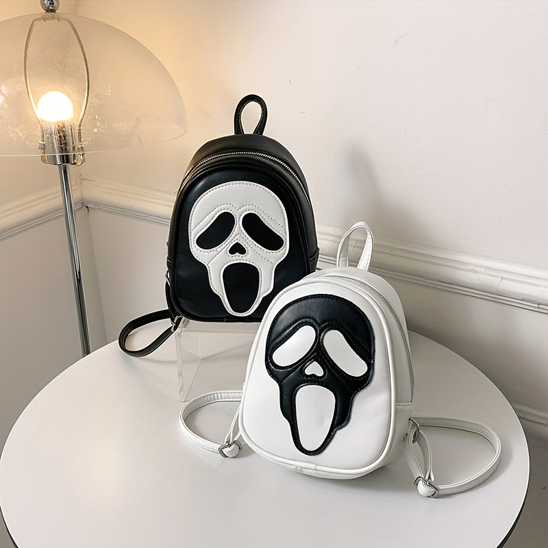 Plush Skeleton Design Backpack, Funny Gothic Halloween Rucksack, Cute  Cartoon Ghost Skull Elf Travel Bag - Temu