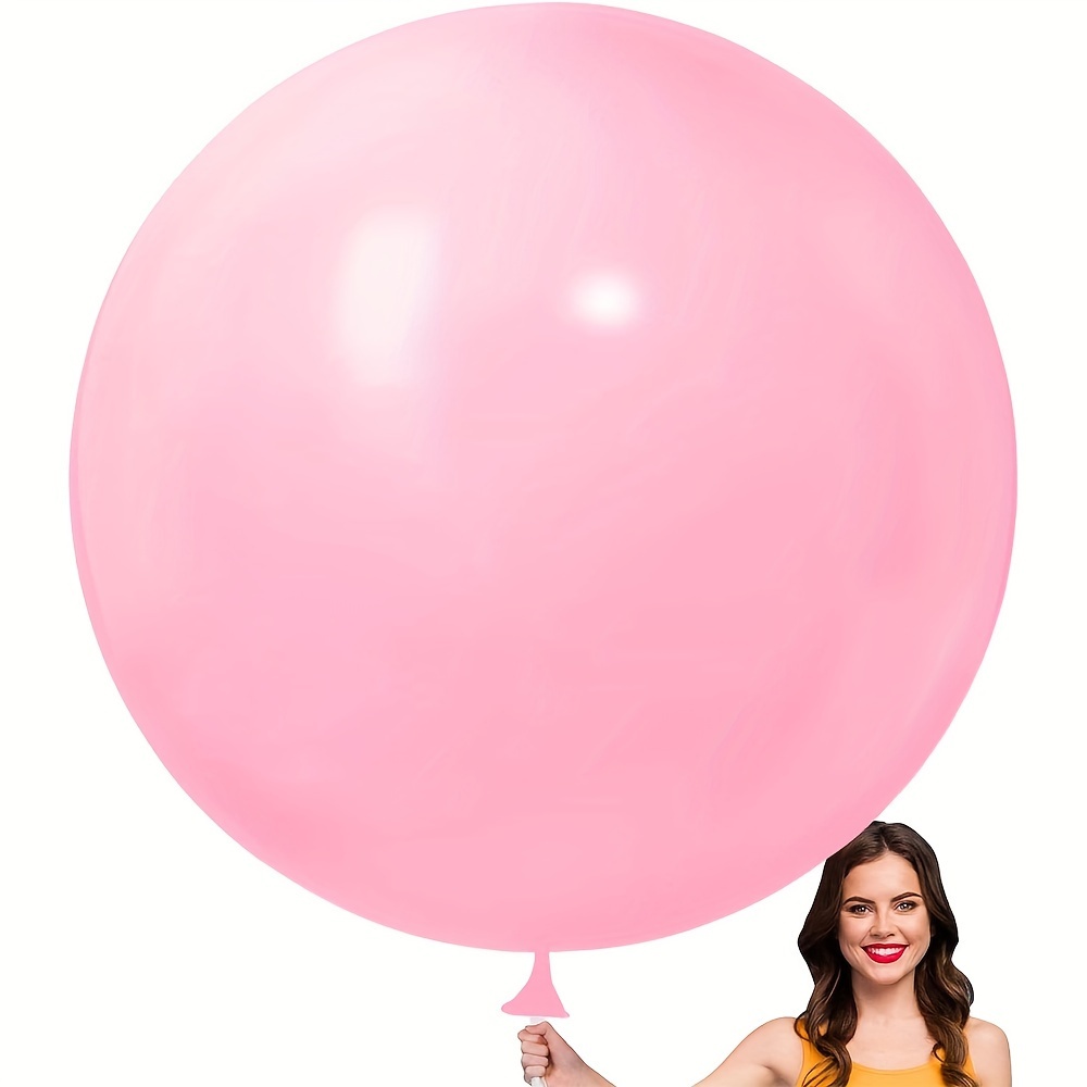 Globos transparentes de color rosa para relleno, 15 globos de burbujas  grandes preestirados de 24 pulgadas, globos de burbujas transparentes