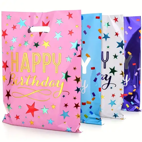 18 bolsas de fiesta para niños y adultos, decoración de fiesta de  cumpleaños, bolsa de regalo de cumpleaños, bolsa de regalo de cumpleaños,  bolsa de