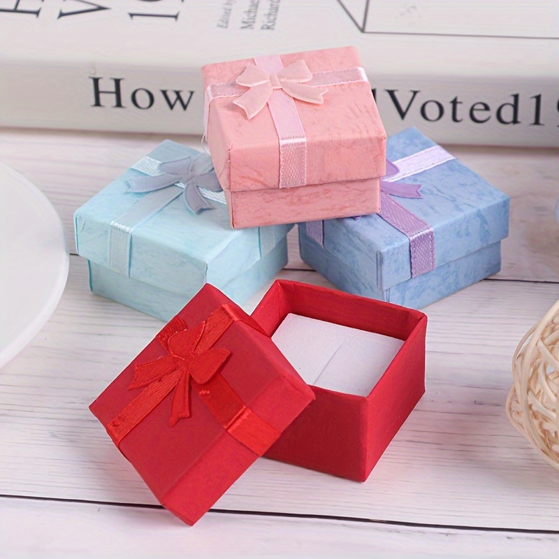 Custom Popular Simple Paper Jewelry Gift Packaging Box with Red Ribbon  Bow-Tie - China Gift Box and Gift Jewelry Box price