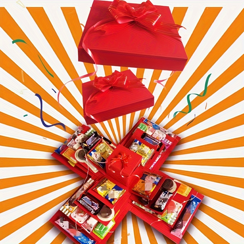  Caja de regalo sorpresa: crea el regalo más sorprendente, caja  de regalo de rebote sorpresa, cajas desplegables para regalos, caja de  regalo creativa de explosión plegable, para regalo de cumpleaños y