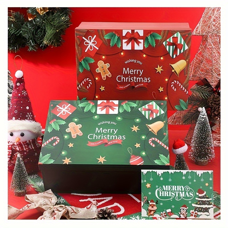 21 cm Grandi sacchetti regalo di Natale 5 pezzi Kraft sacchetto di carta  per Natale snack abbigliamento regalo scatola confezione borsa regalo  natale 2022