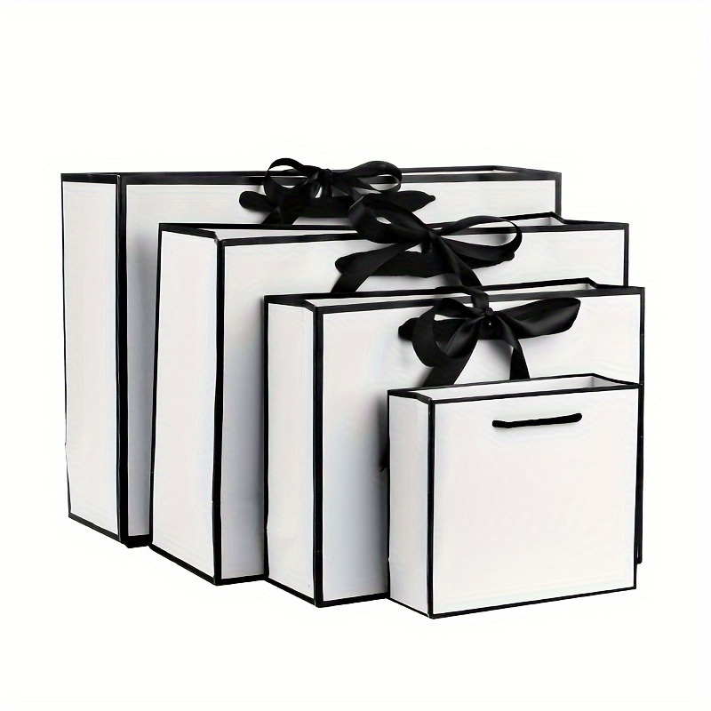 White Black Gift Bag Boxes Gifts Packaging /Kraft Paper Bags With