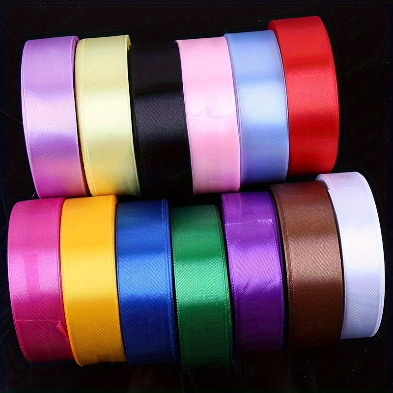 1cm/0.39'' Black Gift Wrapping Silk Ribbon Color Ribbon, DIY Handmade  Wedding Ribbon Satin Ribbon, 25 Yards (22 Meters) / Roll
