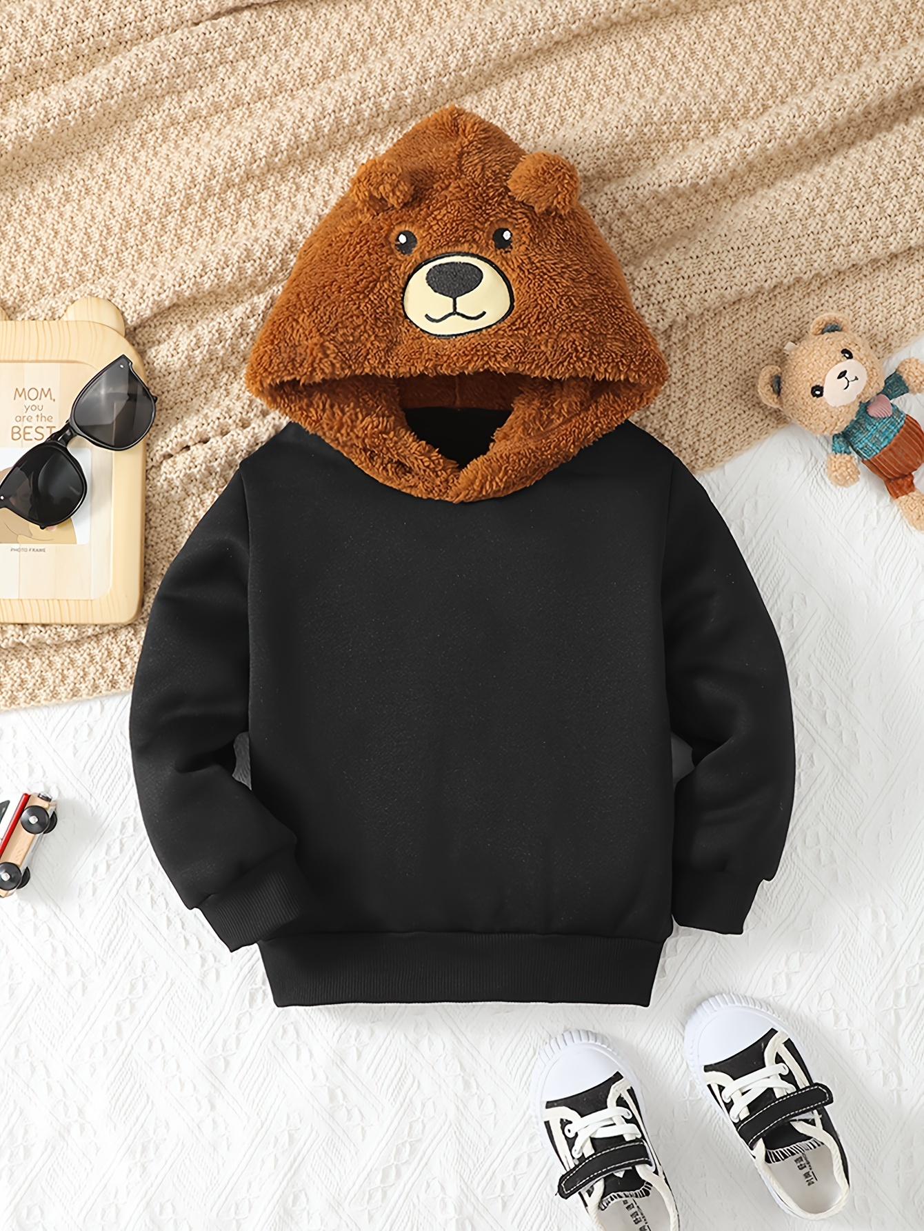 Mens bear hoodie hot sale with ears